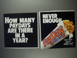 1991 PayDay Candy Bar Ad - How Many In a Year - £14.78 GBP