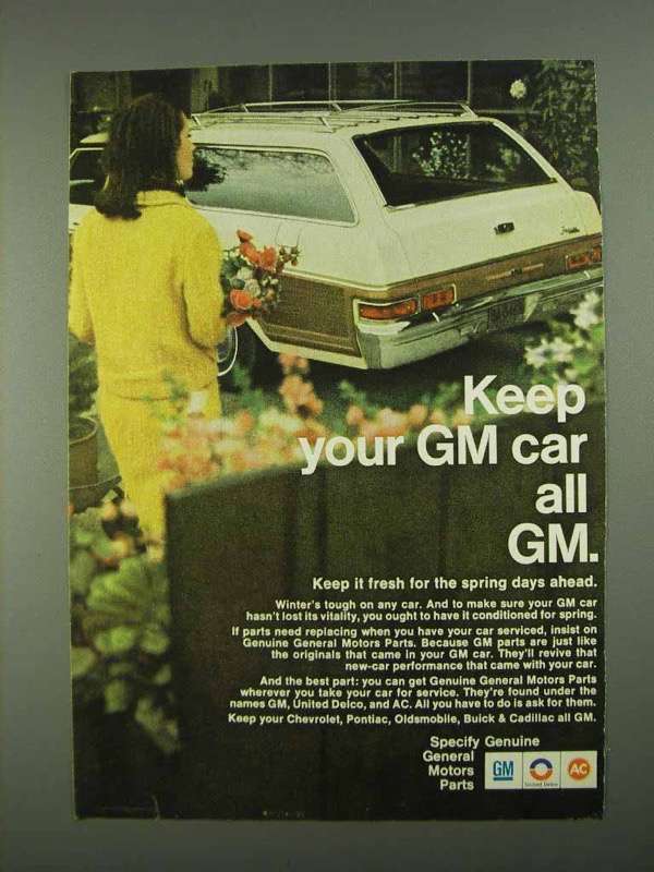 1968 General Motors Parts Ad - Keep Your GM Car All GM - $18.49