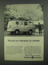 1968 General Electric Service Ad - Warranty on Wheels - $18.49