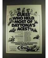 1992 Arai Helmets Ad - Guess Who Held Daytona&#39;s Aces - £14.61 GBP