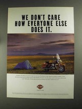 1993 Harley-Davidson Electra Glide Sport Motorcycle Ad - Don&#39;t Care - £14.54 GBP