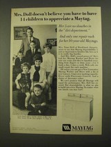 1968 Maytag Washer and Dryer Ad - Mrs. Doll 14 Children - £14.48 GBP