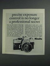 1968 Minolta SR-T 101 Camera Ad - Precise Exposure - £14.44 GBP