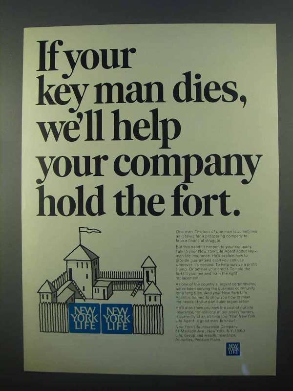 1968 New York Life Ad - Help Company Hold The Fort - £14.81 GBP