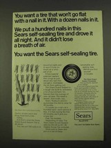 1968 Sears Silent Guard Sealant Tire Ad - Won't Go Flat - $18.49