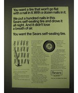 1968 Sears Silent Guard Sealant Tire Ad - Won&#39;t Go Flat - £14.54 GBP