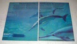1968 Standard Oil Company Ad - Fish Used To Be Scared - $18.49