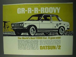 1969 Datsun 2 Door Car Ad - Gr-R-R-Roovy - $18.49