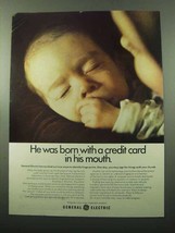 1969 General Electric Ad - Born With a Credit Card - £14.55 GBP