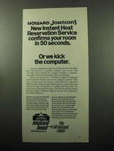 1969 Howard Johnson&#39;s Hotel Ad - Instant Host - £14.72 GBP