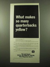 1969 Magnavox TV Ad - So Many Quarterbacks Yellow - £14.27 GBP