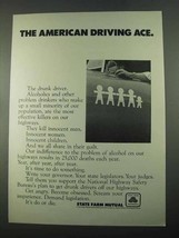 1969 State Farm Insurance Ad - The American Driving Ace - £14.72 GBP