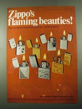 1969 Zippo Cigarette Lighters Ad - Flaming Beauties - $18.49