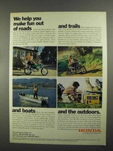 1973 Honda ST-90 and Trail 90 Motorcycle Ad - $18.49