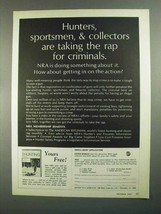 1973 NRA National Rifle Association Ad - Taking the Rap - £14.26 GBP