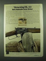 1974 Browning BL-22 Rifle Ad - Semi-Automatic Lever - $18.49