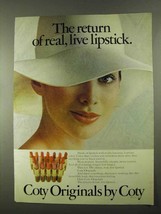 1974 Coty Originals Lipstick Ad - The Return Of - $18.49