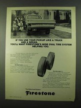 1974 Firestone Transport 500 Wide Oval Truck Tires Ad - Helping You - £14.55 GBP