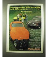 1974 Firestone Tire Ad - Steel Radial 500, Mini-Sport - $18.49