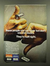 1974 Gillette Razor Blades Ad - Some People Use - £14.78 GBP