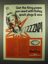 1974 Holley Spark Plugs &amp; Wire Ad - Get Firing Power - £14.54 GBP
