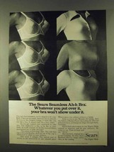1974 Sears Seamless Ah-h Bra Ad - Won&#39;t Show Under - £14.76 GBP