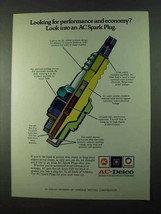 1975 AC-Delco Spark Plug Ad - Performance Economy - $18.49