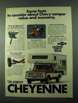 1975 Chevy Cheyenne Pickup Truck Ad - Deluxe Camper - £14.27 GBP