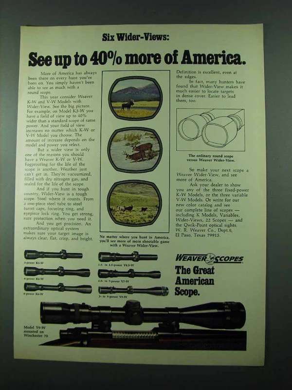 1975 Weaver K-W and V-W Model Scopes Ad - See More - $18.49