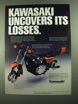 1981 Kawasaki KZ1000 Motorcycle Ad - Uncovers Losses - $18.49