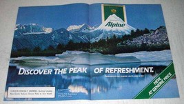 1989 Alpine Cigarettes Ad - Peak of Refreshment - $18.49