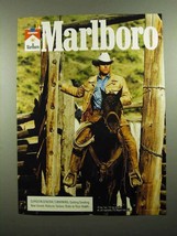 1989 Marlboro Cigarettes Ad - Marlboro Man, Cowboy - £14.50 GBP