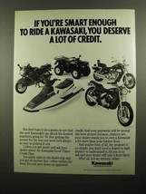 1989 Kawasaki Motorcycles Ad - Deserve a Lot of Credit - $18.49