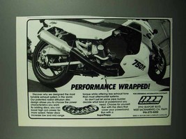 1989 SuperTrapp Exhaust Ad - Kawasaki 750R Motorcycle - $18.49