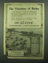 1918 Ovaltine Drink Ad - The Vitamines of Barley - $18.49