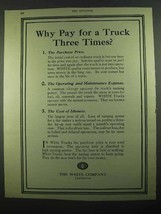 1919 White Trucks Ad - Why Pay For Three Times - £14.64 GBP