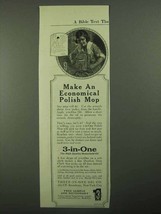 1921 3-in-One Oil Ad - Make An Economical Polish Mop - £14.49 GBP