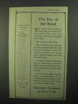 1921 Guaranty Company of New York Ad - Day of Bond - $18.49