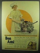 1920 Bon Ami Ad - Keep that Silvery Gloss on Aluminum - $18.49