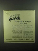 1921 Guaranty Trust Company of New York Ad - Wills - $18.49