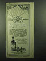 1920 Carter&#39;s Ink Writing Fluid Ad - NICE - £14.65 GBP