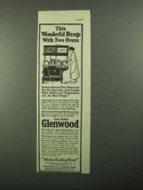 1920 Glenwood Range Ad - Wonderful with Two Ovens - $18.49