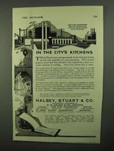 1920 Halsey, Stuart Ad - In the City&#39;s Kitchens - $18.49