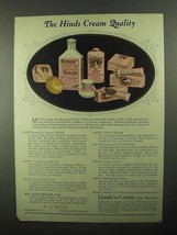 1921 Hind&#39;s Honey and Almond Cream ad - Quality - £14.65 GBP