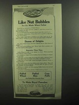 1920 Quaker Oats Puffed Wheat Ad - Like Nut Bubbles - £14.73 GBP