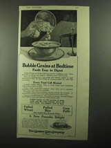 1920 Quaker Oats Puffed Wheat and Puffed Rice Ad - $18.49