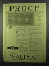 1920 Waltham 7 1/2 Ligne Watch Ad - Proof - $18.49