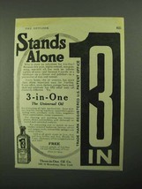 1921 3-in-One Oil Ad - Stands Alone - £13.89 GBP