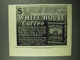 1922 White House Coffee Ad - Real Values - £14.44 GBP