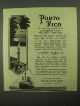 1923 Porto Rico Line Ad - Delightful Cruise Tropic Seas - £14.44 GBP